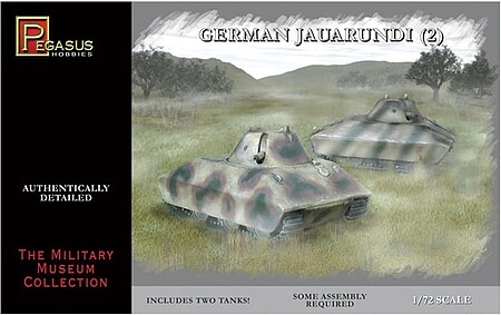 Pegasus P-245-010 German Jaguarundi Tanks (2) Plastic Model Military Vehicle Kit 1/72 Scale #7606