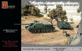 Pegasus Soviet Su85M/100 Tank Destroyer (2) (Snap) Plastic Model Military Kit 1/72 Scale #7663 Pegasus Soviet Su85M/100 Tank Destroyer (2) (Snap) Plastic Model Military Kit 1/72 Scale #7663