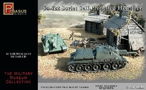 Pegasus Soviet Su122 Self-Propelled Howitzer (2) (Snap) Plastic Model Military Kit 1/72 Scale #7664 Pegasus Soviet Su122 Self-Propelled Howitzer (2) (Snap) Plastic Model Military Kit 1/72 Scale #7664
