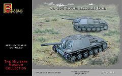 Pegasus Su152 Soviet Tank w/Assault Gun (2) (Snap) Plastic Model Military Kit 1/72 Scale #7668