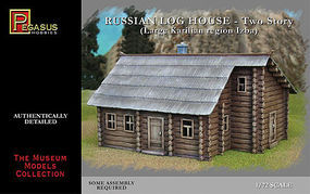 Pegasus Russian 2-Story Log House (Snap) Plastic Model Military Diorama Kit 1/72 Scale #7704