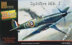E-Z Snapz Spitfire MK.1 Snap Tite Plastic Model Aircraft Kit 1/48 Scale #8410