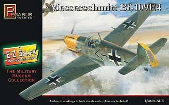 Pegasus E-Z Snapz Messerschmit Bf-109E4 Snap Tite Plastic Model Aircraft Kit 1/48 Scale #8412