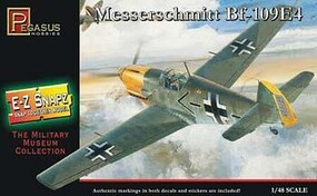 Pegasus E-Z Snapz Messerschmit Bf-109E4 Snap Tite Plastic Model Aircraft Kit 1/48 Scale #8412 Pegasus E-Z Snapz Messerschmit Bf-109E4 Snap Tite Plastic Model Aircraft Kit 1/48 Scale #8412