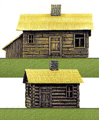 Pegasus Russian Farm House (2) (Assembled) Plastic Model Diorama 1/144 Scale #850