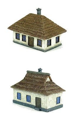 Pegasus UKRAINIAN HOUSES (2) Plastic Model Military Diorama Kit 1/144 Scale #870