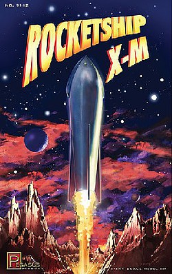 Pegasus Rocketship X-M Kit Science Fiction Plastic Model 1/144 Scale #9112