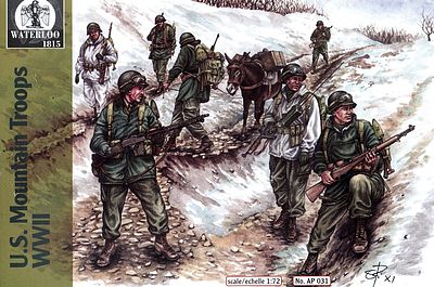 Pegasus US Mountain Troops WWII Plastic Model Military Figure Kit 1/72 Scale #ap031