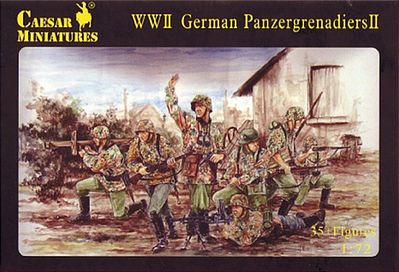Pegasus Caesar German Panzergrenadiers II (35) Plastic Model Military Figure 1/72 Scale #c053