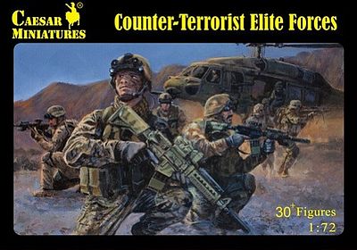 Pegasus Counter-Terrorist Elite Forces (30) Plastic Model Military Figure 1/72 Scale #c082