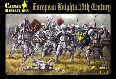 Pegasus European Knights 15th Century (30) Plastic Model Military Figure 1/72 Scale #c091
