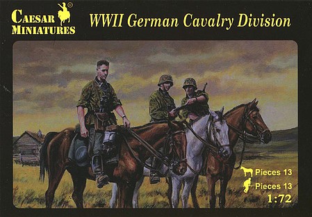 Pegasus WWII German Cavalry Division Plastic Model Military Figure Kit 1/72 Scale #c092