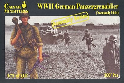 Pegasus WWII German Panzer Grenadier Normandy 1944 Plastic Model Military Figure 1/72 Scale #c7716