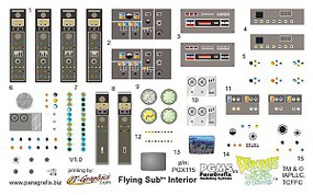 Paragraphix 1/32 Voyage to the Bottom of the Sea- Flying Sub Interior Decal Set for MOE Paragraphix 1/32 Voyage to the Bottom of the Sea- Flying Sub Interior Decal Set for MOE