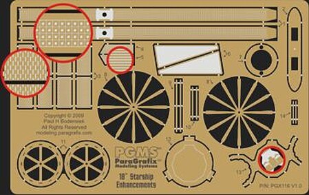 Paragraphix USS Enterprise Exterior PE Set Science Fiction Plastic Model Accessory 1/650 Scale #116