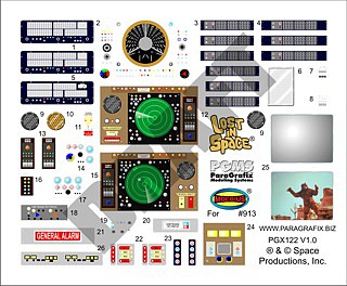 Paragrafix LOST IN SPACE JUPITER 2 DECAL SET FOR STOCK INTERIOR PGX122 Sci-Fi...