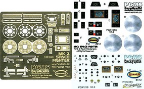 Paragraphix Viper Mk II Photo-Etch & Decal Set Science Fiction Plastic Model Accessory 1/32 Scale #125