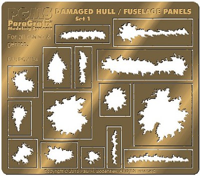Paragraphix Damaged Hull, Fuselage Panels PE Set Science Fiction Plastic Model Accessory All Scale #134