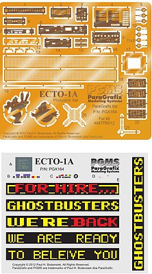Paragraphix Ghostbuster 2 Ecto1A Photo-Etch Set Science Fiction Plastic Model Accessory 1/25 Scale #164