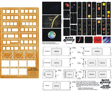 Paragraphix USS Enterprise Bridge Display Screen Science Fiction Plastic Model Accessory 1/32 #184