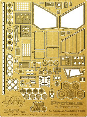 Paragraphix Proteus Submarine Photo-Etch Set Science Fiction Plastic Model Accessory 1/32 Scale #205