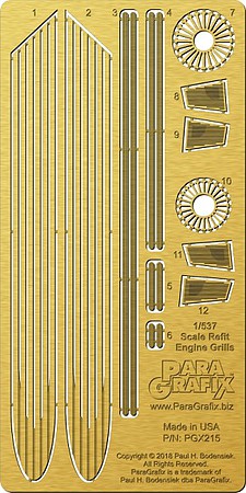 Paragraphix Enterprise NCC1701 Refit Engine Grills Science Fiction Plastic Model Accessory 1/537 #215