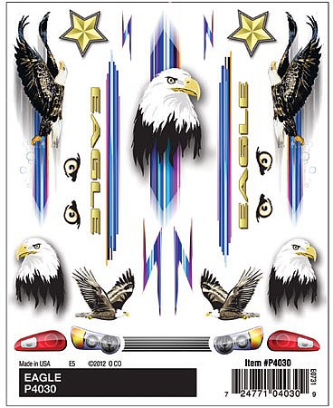 Pine-Car Eagle Dry Transfer Decals Pinewood Derby Decal and Finishing #4030