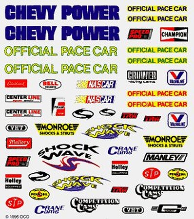 Pine-Car Pinewood Derby NASCAR Decal Pinewood Derby Decal and Finishing #p317