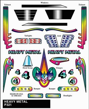 Pine-Car Pinewood Derby Heavy Metal Stick-On Decal Pinewood Derby Decal and Finishing #p321