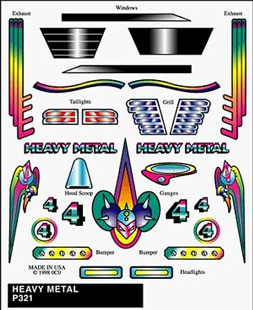 PineCar Dry Transfer Decals for Pinewood Derby Cars: Stripes & Flames, 4 x  5 in