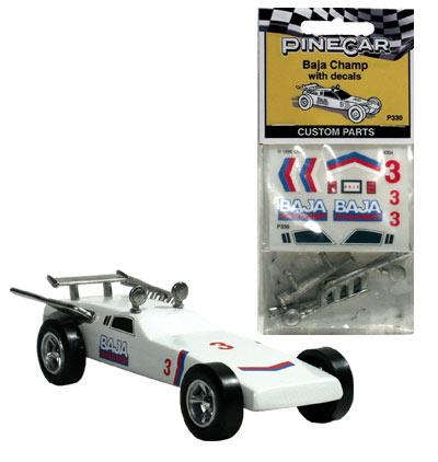 Pine-Car Pinewood Derby Baja Champ Parts/Decals Pinewood Derby Decal and Finishing #p330