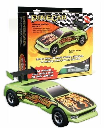 Pine-Car Pinewood Derby Furious Racer Premium Racer Pinewood Derby Car #p3945