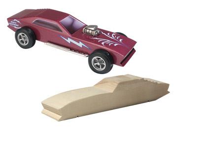 Make A Cool Car! Pinewood Derby Pre-cut #22-3 Wood Block With Fenders 
