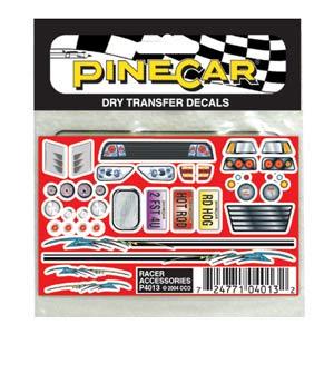 Pine-Car Pinewood Derby Racer Accessories Dry Transfer Pinewood Derby Decal and Finishing #p4013