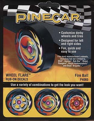 Flames Decal for Pinewood Derby Cars
