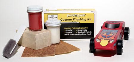 Pine-Car Pinewood Derby Finishing Kit Competition Red Pinewood Derby Car #p409