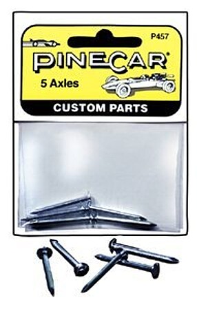 Pine-Car Pinewood Derby Axles (5) Pinewood Derby Wheel and Axel #p457