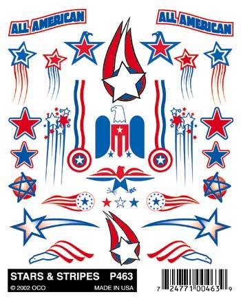 Pine-Car Pinewood Derby Stars & Stripes Pinewood Derby Decal and Finishing #p463