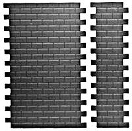 Pike-Stuff Short Interlocking Concrete Block Sheets (8) HO Scale Model Railroad Road Accessory #1006