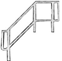Pike-Stuff Staircase Handrails (2) HO Scale Model Railroad Scratch Supply #1114
