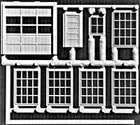 Pike-Stuff Machine Shop Doors & Windows Kit (8) HO Scale Model Railroad Scratch Supply #3000