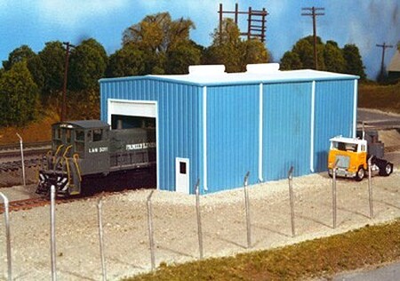 Pike-Stuff Modern Small Engine House Kit HO Scale Model Railroad Building #5000