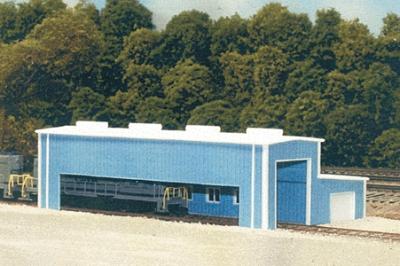 Pike-Stuff Atkinson Engine Facility 40 x 80 (blue) N Scale Model Railroad Building #8008