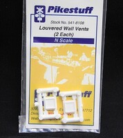 Pike-Stuff Louvered Wall Vents (2) N Scale Model Railroad Building Accessory #8108