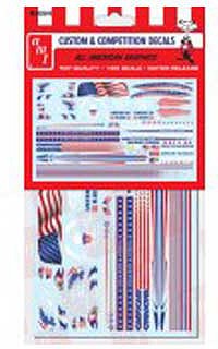 Polar-Lights All American Graphics Decals Plastic Model Vehicle Decal 1/25 Scale #mka026