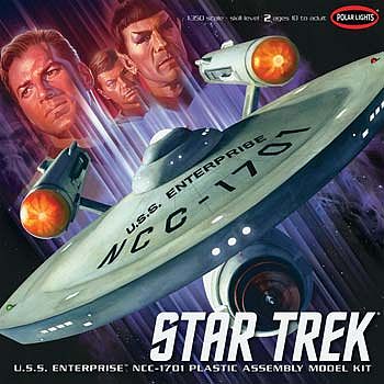 Polar-Lights Star Trek TOS Enterprise Std Edition Science Fiction Plastic Model Kit 1/350 Scale #pol880