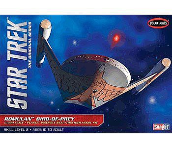Polar Lights Star Trek Romulan Bird of Prey -- Snap Tite Plastic Model Figure Kit -- 1/1000 Scale -- #pol934-12