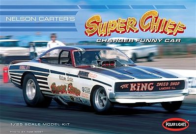 Polar-Lights 1970 Nelson Carters Super Chief Charger Funny Car Plastic Model Car Kit 1/25 Scale #pol935