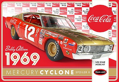 Polar-Lights Bobby Allisons 1969 Coca Cola Mercury Cyclone Plastic Model Car Kit 1/25 Scale #pol948