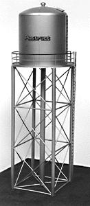 Plastruct Utility Water Tower Kit HO Scale Model Railroad Accessory #1016